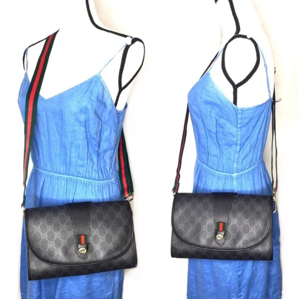 Authentic Gucci bag black monogram coated canvas - Picture 2 of 16